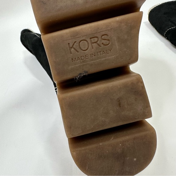 Kors Michael Kors Suede Platform Wedge Boots Black Size 6 - Picture 8 of 16